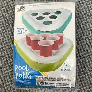 Inflatable Pool Pong Rack Floating Beer Pong Set